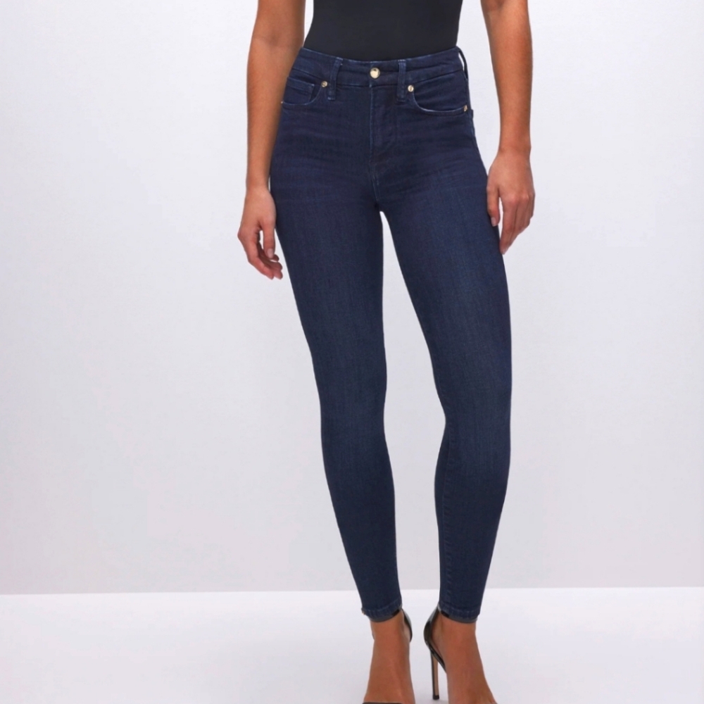 Good American Women's Dark Blue Skinny Jeans 31